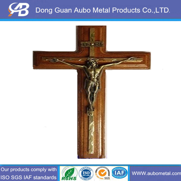 宗教木制十字架配耶稣人像